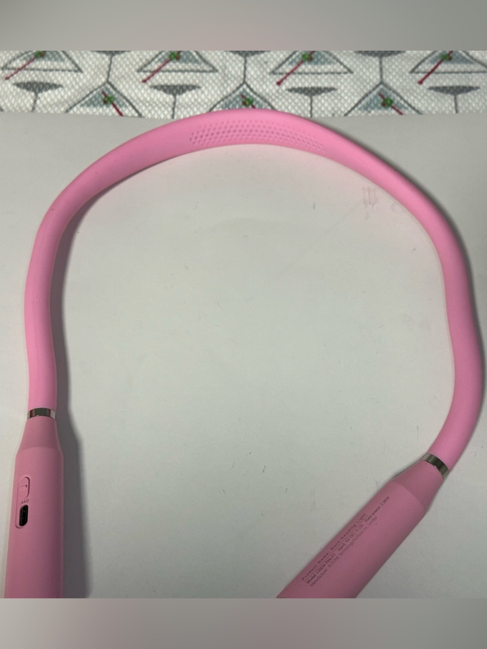 Pink reading night light